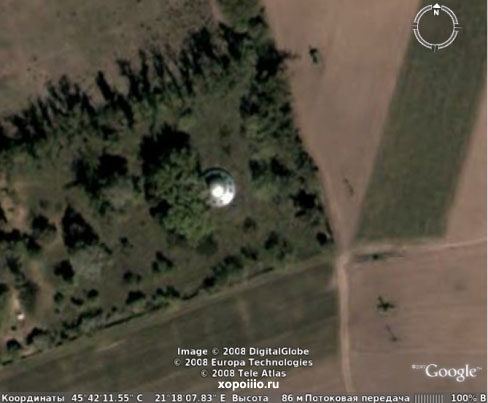 Летающие тарелки на снимках Google Earth
